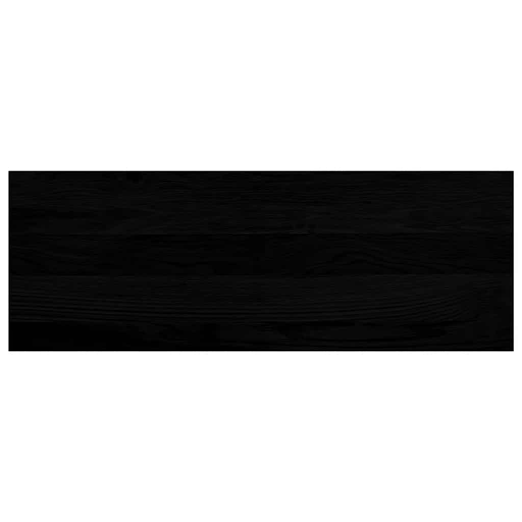 Davanzale Rovere Massello 70x30x2 cm Marrone-nero (2 pz)