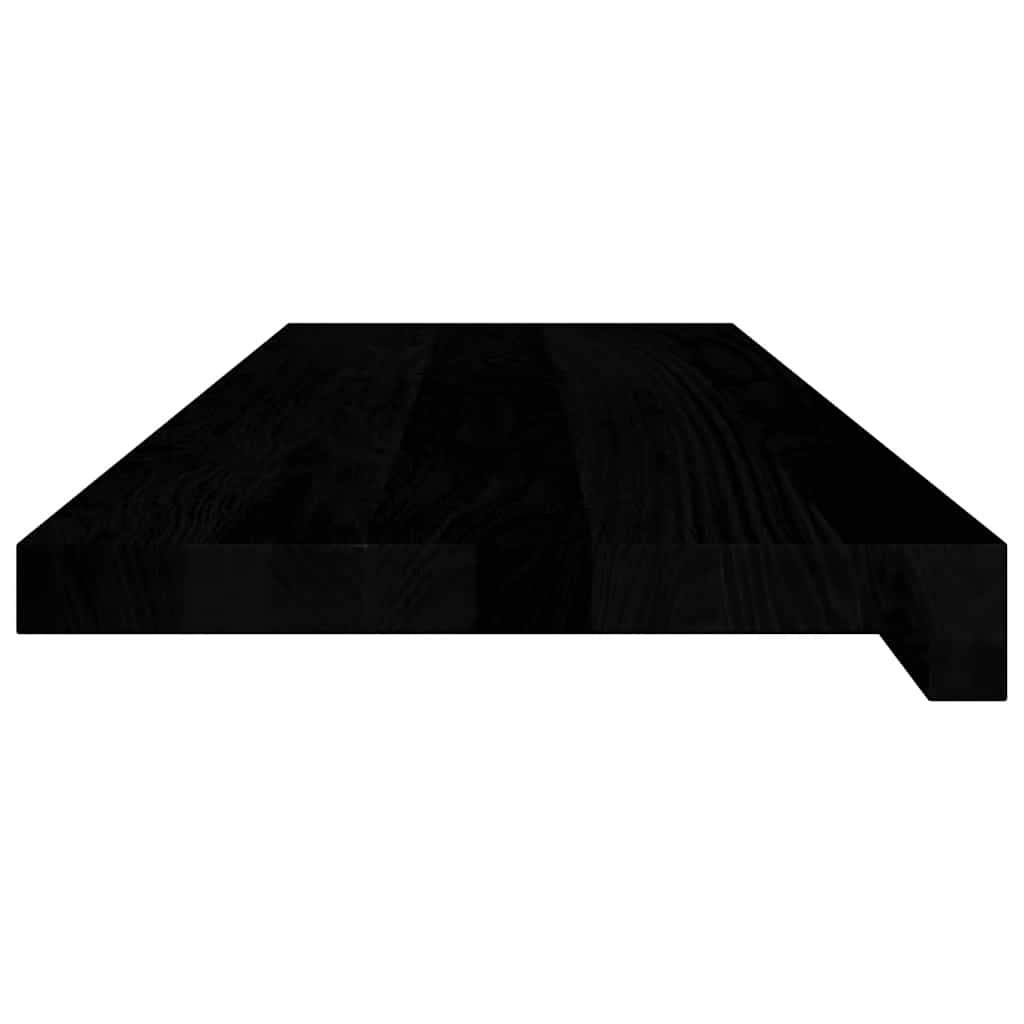 Davanzali in Legno Massello Rovere 80x30x2 cm Marrone-nero - Set 2 pz