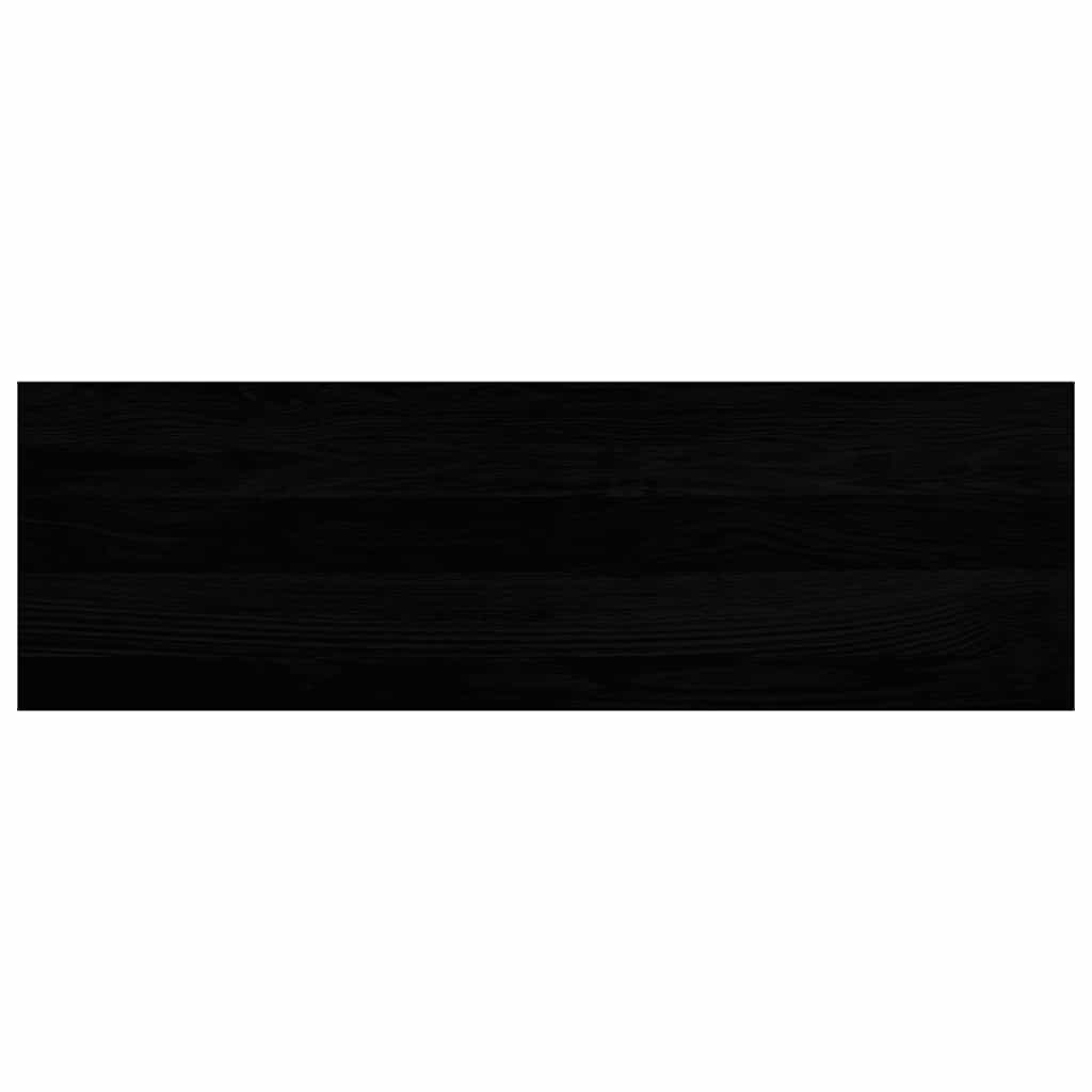 Davanzali in Legno Massello Rovere 80x30x2 cm Marrone-nero - Set 2 pz