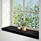 Davanzale Legno Massello Rovere 90x30x2 cm Marrone-nero 2 pz