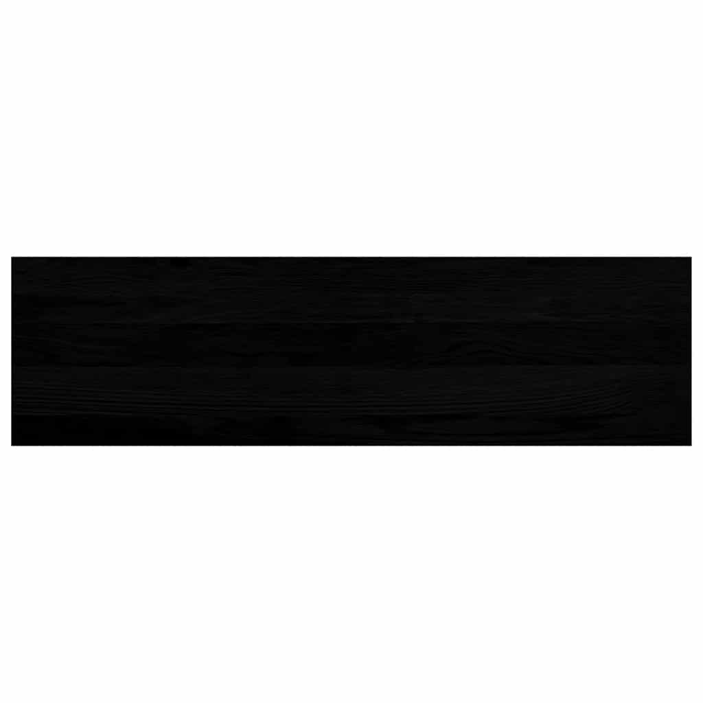Davanzale Legno Massello Rovere 90x30x2 cm Marrone-nero 2 pz