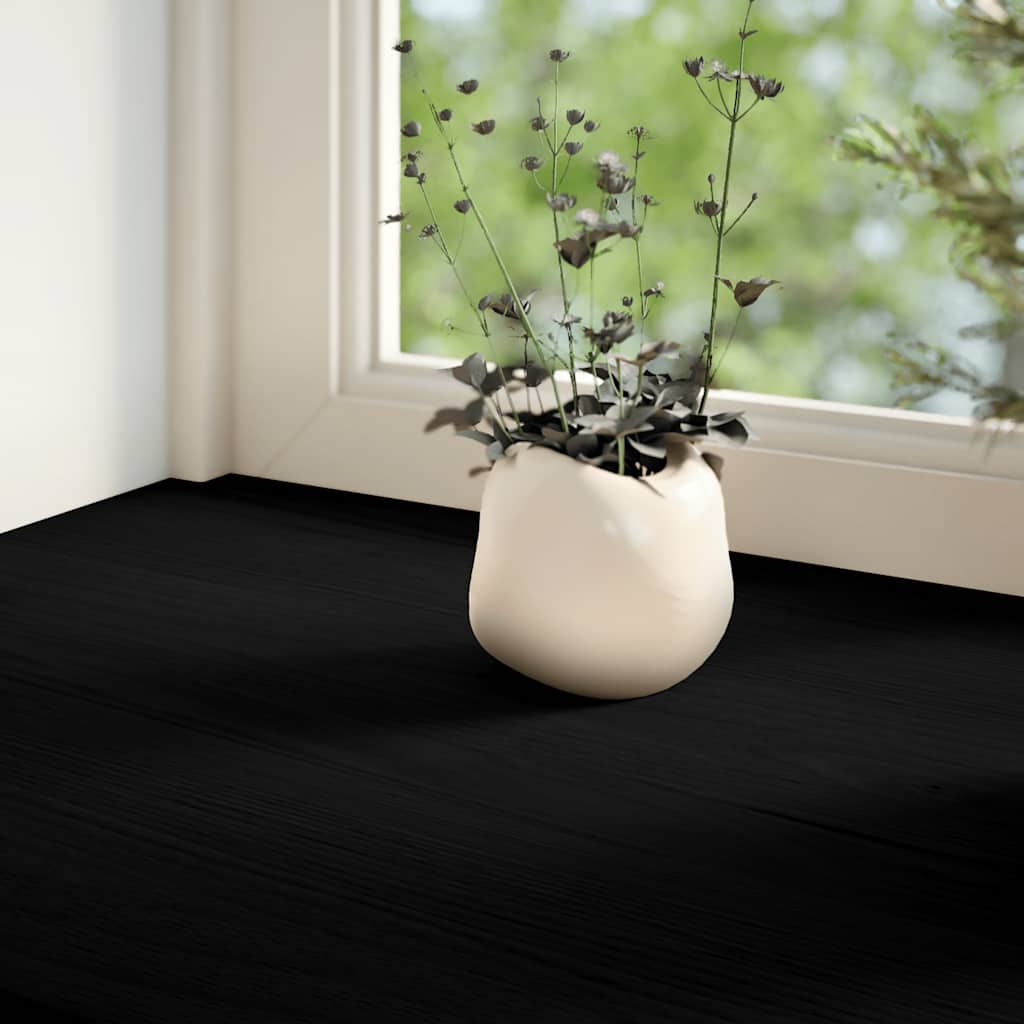 Davanzali 2 pz Marrone-nero 160x30x2 cm Legno Massello Rovere