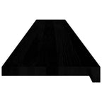 Davanzali 2 pz Marrone-nero 160x30x2 cm Legno Massello Rovere
