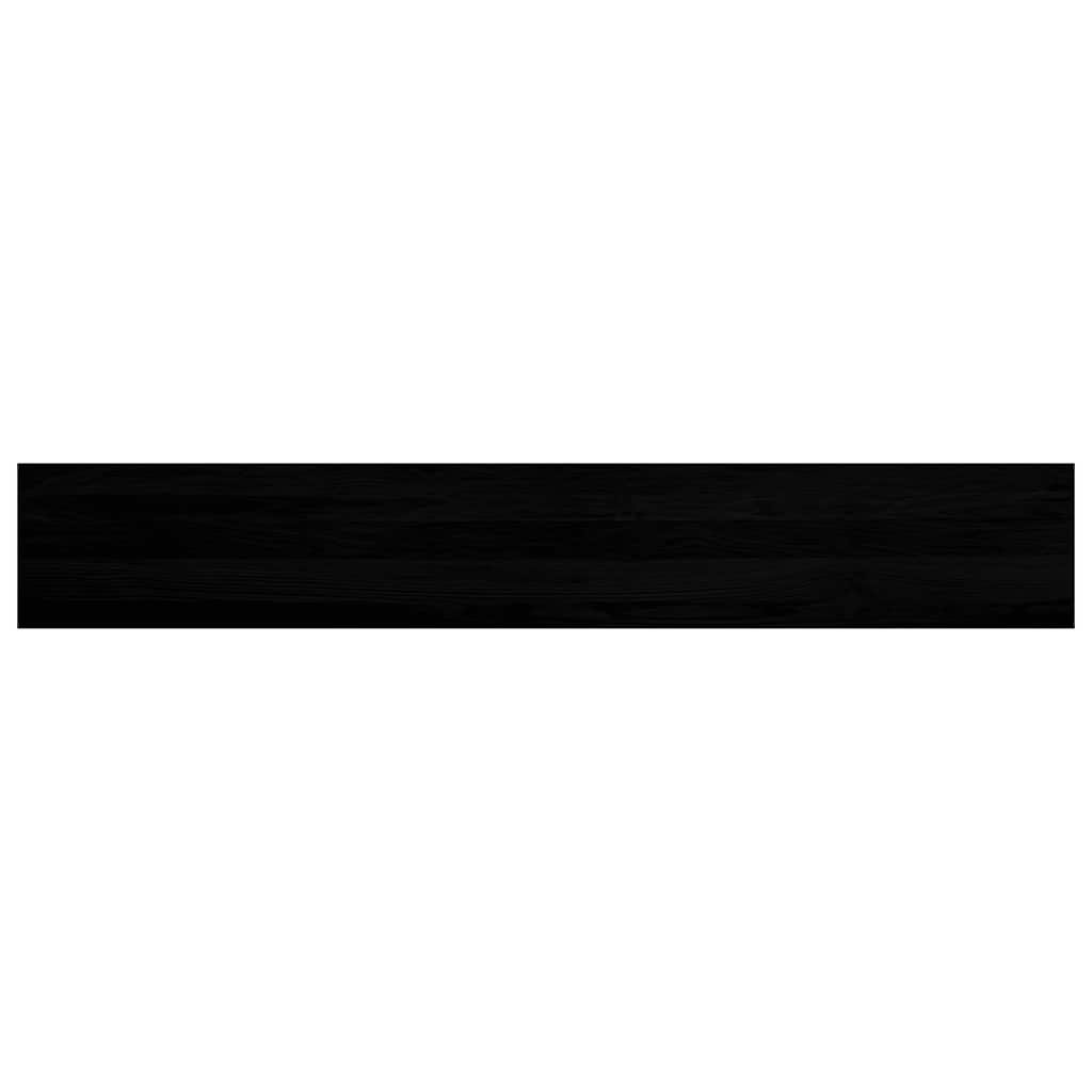 Davanzali 2 pz Marrone-nero 160x30x2 cm Legno Massello Rovere