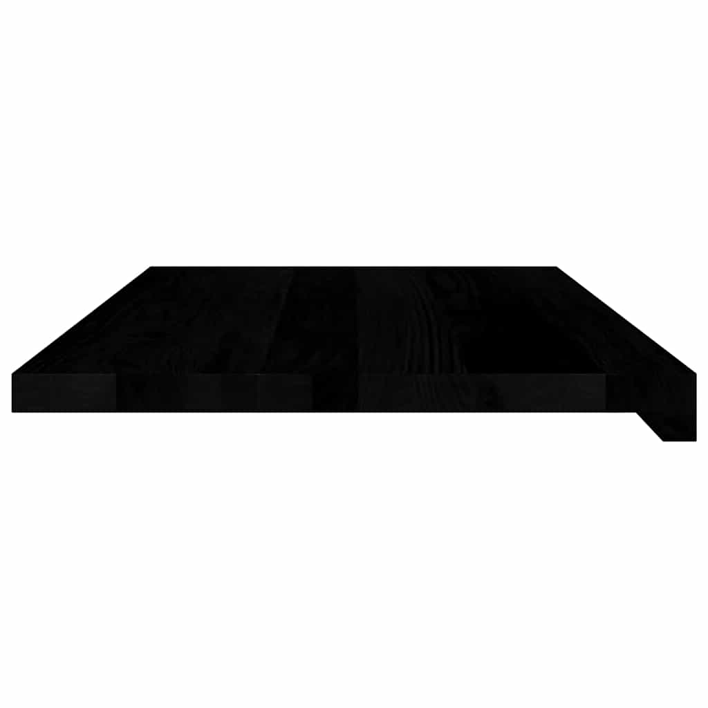 Davanzale in Legno Massello Rovere 70x40x2 cm Marrone-nero (2 pz)