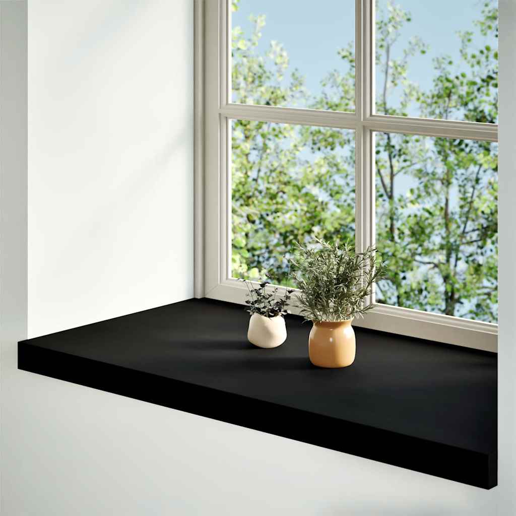 Davanzali 2 pz Marrone-nero 80x40x2 cm Legno Massello Rovere