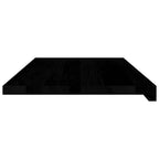 Davanzali 2 pz Marrone-nero 80x40x2 cm Legno Massello Rovere
