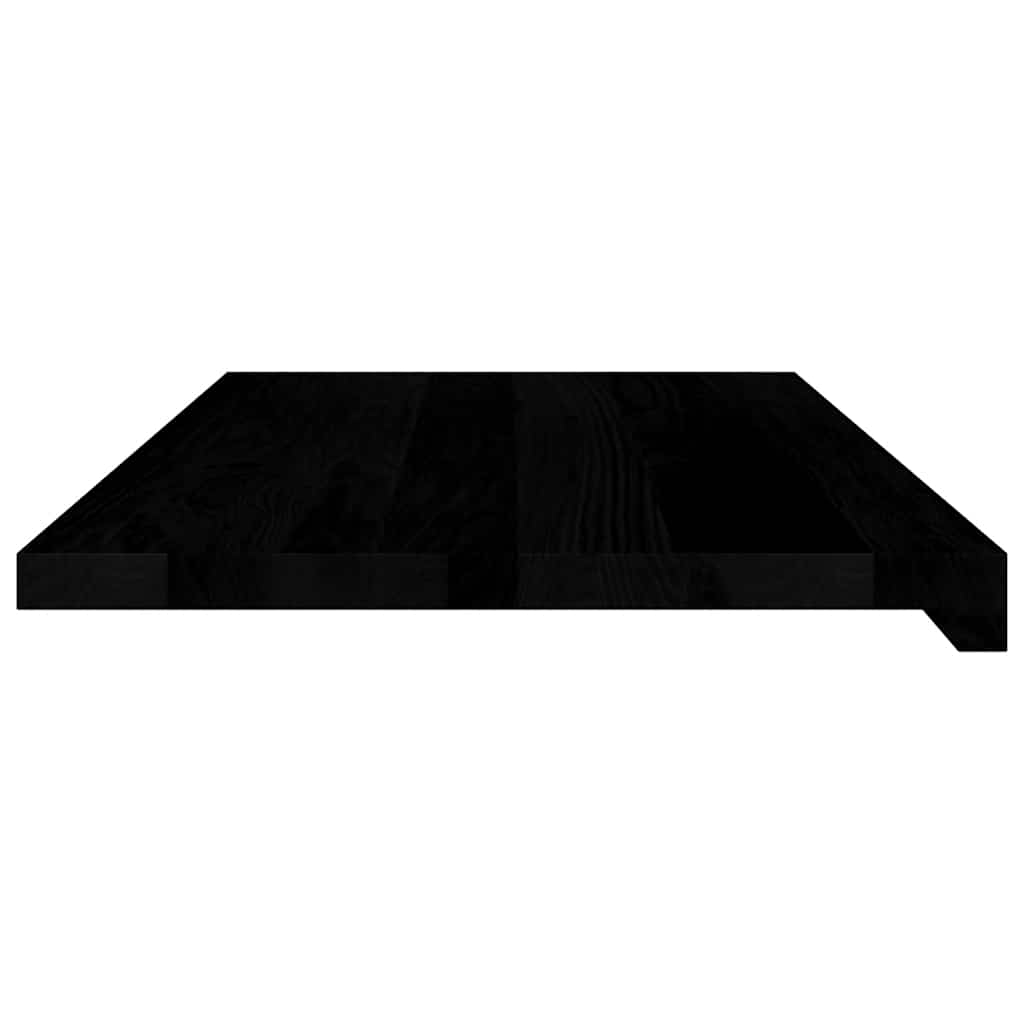 Davanzali 2 pz Marrone-nero 80x40x2 cm Legno Massello Rovere