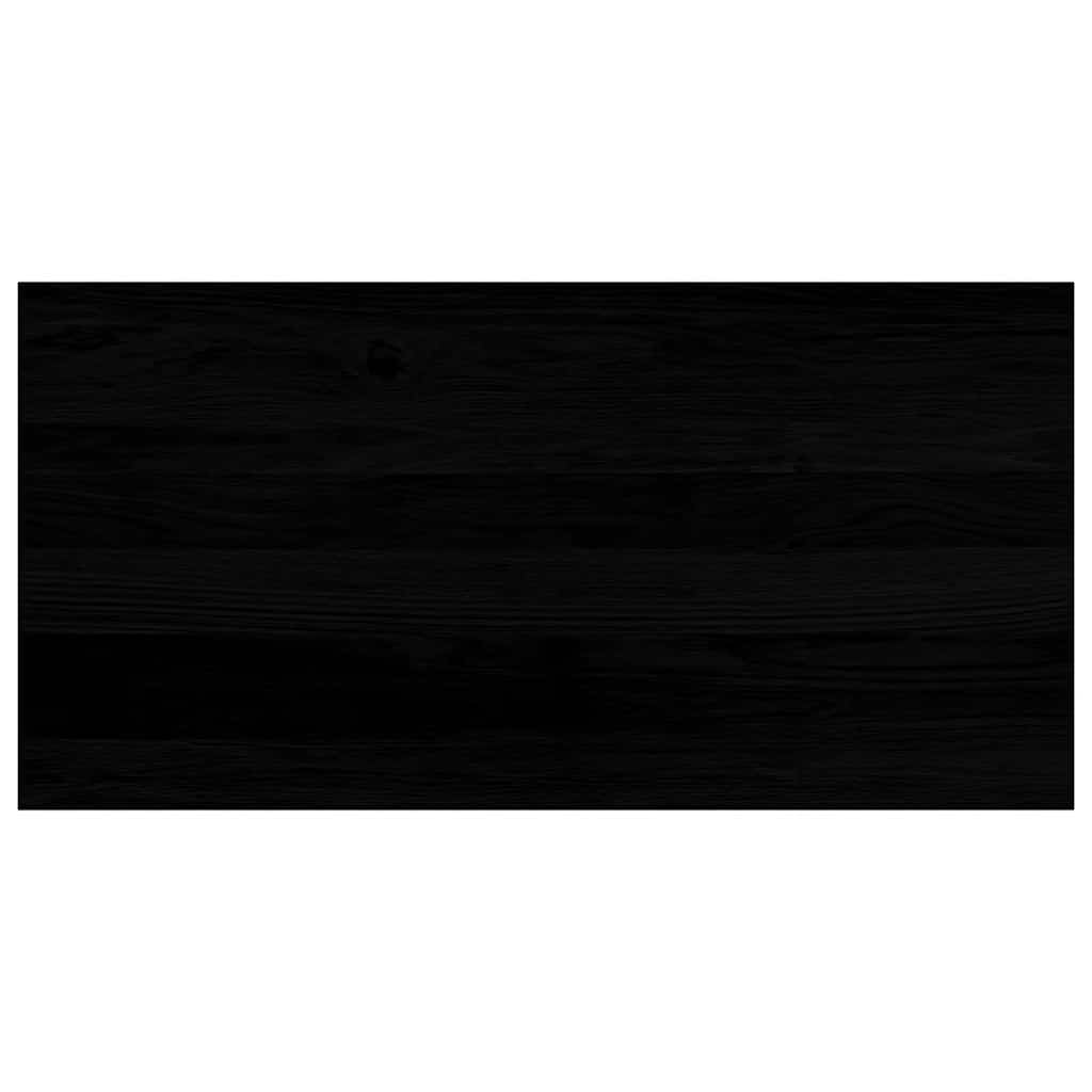 Davanzali 2 pz Marrone-nero 80x40x2 cm Legno Massello Rovere