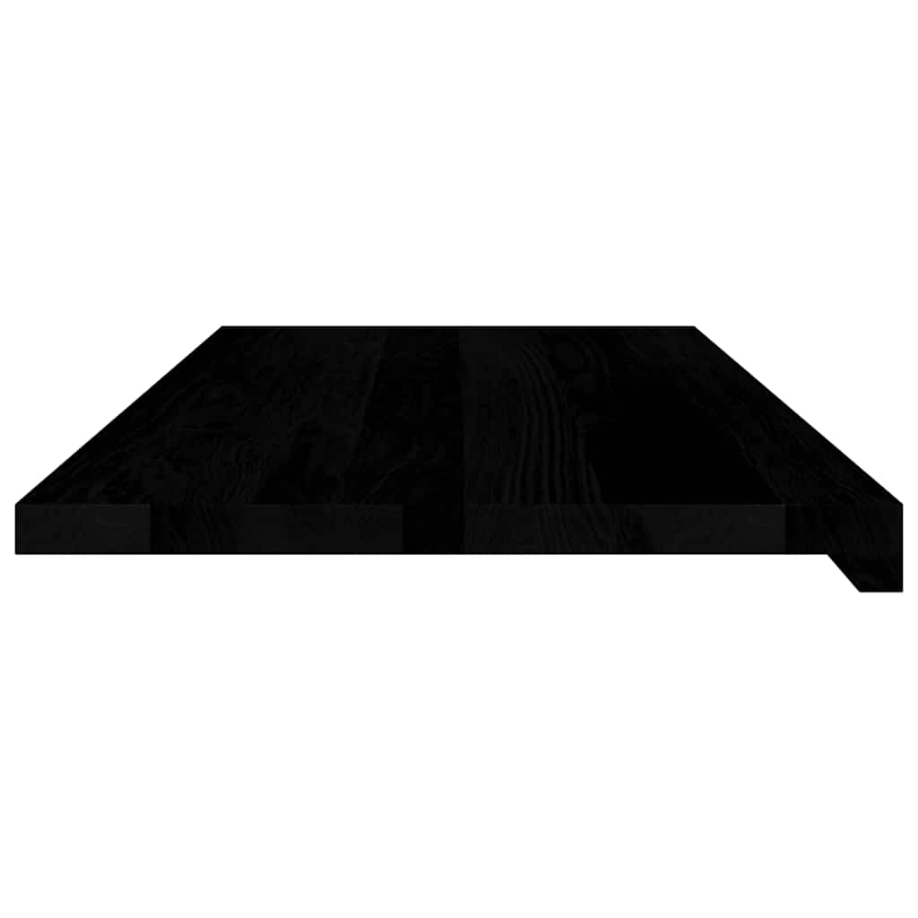 Davanzali 2 pz Legno Massello Rovere Marrone-nero 90x40x2 cm