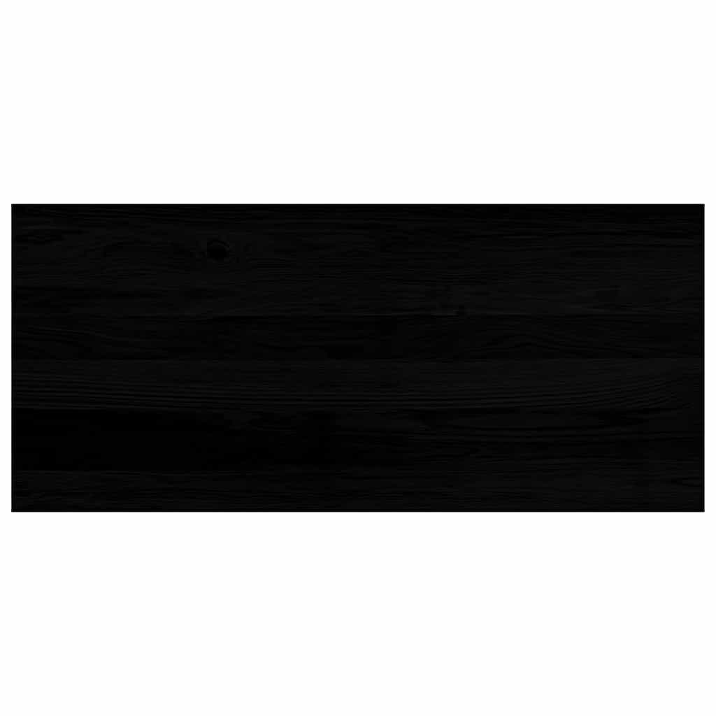 Davanzali 2 pz Legno Massello Rovere Marrone-nero 90x40x2 cm