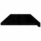 Davanzale in Legno Massello Rovere 100x40x2 cm Marrone-nero - Set 2 pz