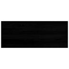 Davanzale in Legno Massello Rovere 100x40x2 cm Marrone-nero - Set 2 pz