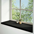Davanzale in Legno Massello di Rovere 110x40x2 cm Marrone-nero - Set 2 Pezzi
