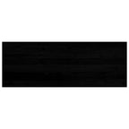 Davanzale in Legno Massello di Rovere 110x40x2 cm Marrone-nero - Set 2 Pezzi
