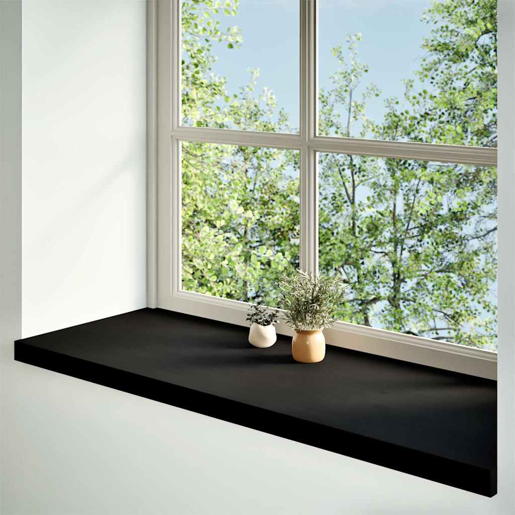 Davanzali 2 pz Marrone-nero 120x40x2 cm Legno Massello Rovere