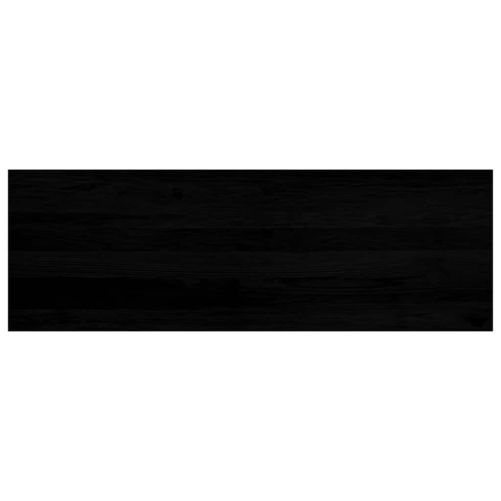 Davanzali 2 pz Marrone-nero 120x40x2 cm Legno Massello Rovere