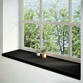 Davanzale in Legno Massello di Rovere 140x40x2 cm Marrone-nero - 2 pezzi