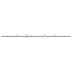 Kit Binari Porta Scorrevole 200 cm Acciaio Inossidabile Argento