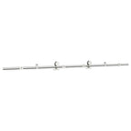 Kit Binari Porta Scorrevole 200 cm Acciaio Inossidabile Argento