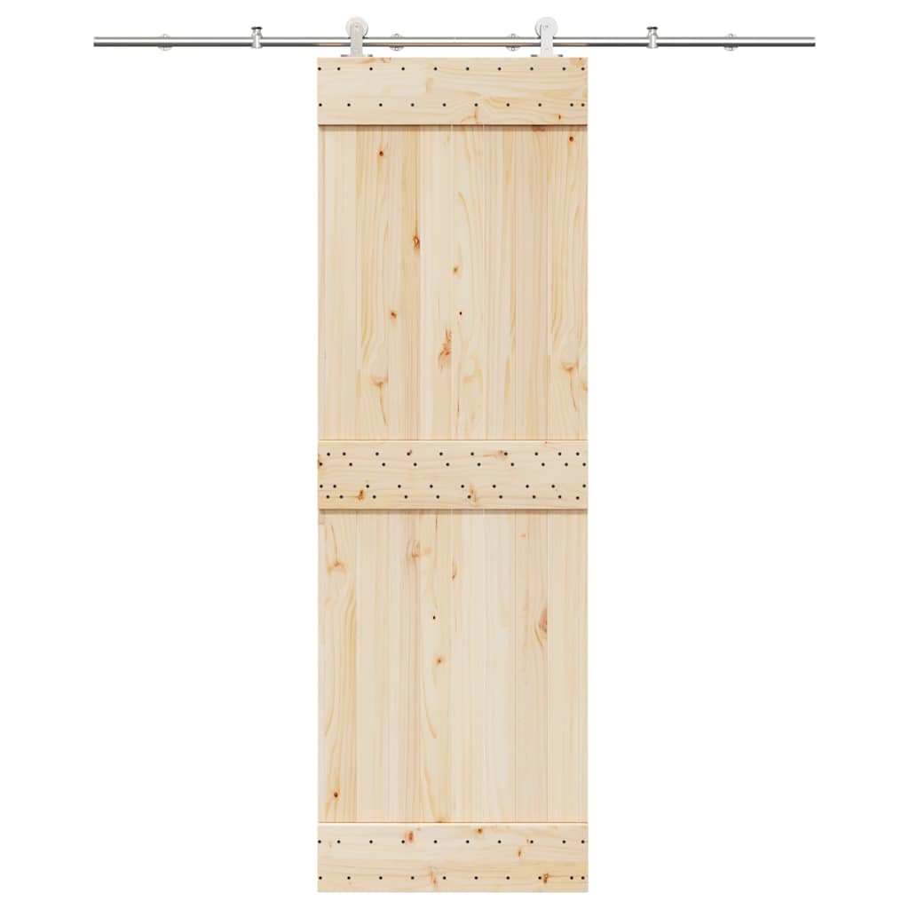 Kit Binari Porta Scorrevole 200 cm Acciaio Inossidabile Argento