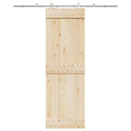 Kit Binari Porta Scorrevole 200 cm Acciaio Inossidabile Argento