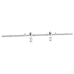 Kit Binari Porta Scorrevole 200 cm Acciaio Inossidabile Argento