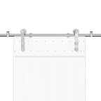 Kit Binari Porta Scorrevole 200 cm Acciaio Inossidabile Argento