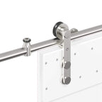 Kit Binari Porta Scorrevole 200 cm Acciaio Inossidabile Argento