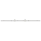 Kit Binari Porta Scorrevole 183 cm Acciaio Inossidabile Argento