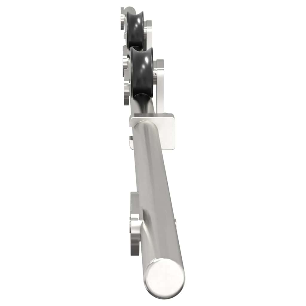 Kit Binari Porta Scorrevole 183 cm Acciaio Inossidabile Argento