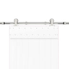 Kit Binari Porta Scorrevole 183 cm Acciaio Inossidabile Argento