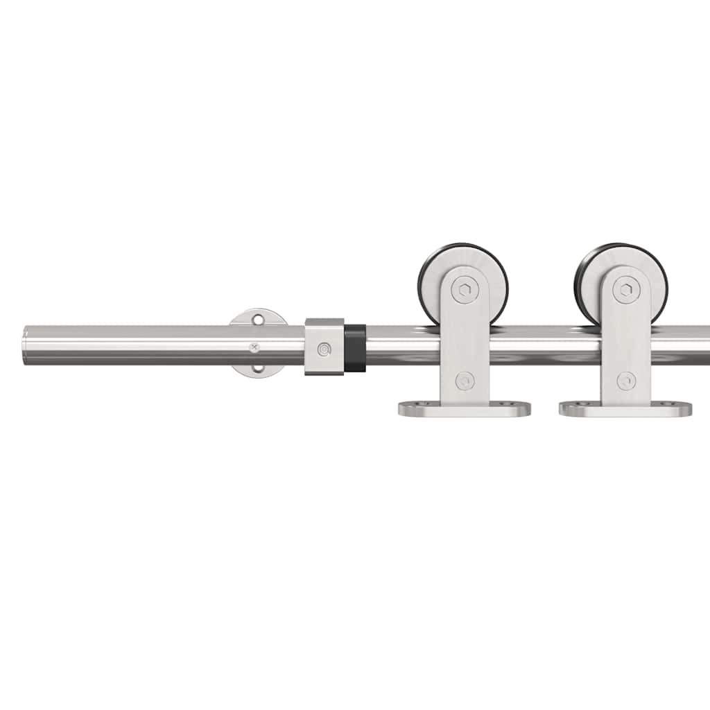 Kit Binari Porta Scorrevole 183 cm Acciaio Inossidabile Argento