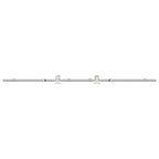 Kit Binari Porta Scorrevole 200 cm Acciaio Inossidabile Argento