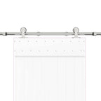 Kit Binari Porta Scorrevole 200 cm Acciaio Inossidabile Argento