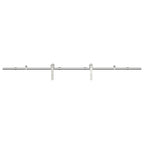 Kit Binari Porta Scorrevole 183 cm Acciaio Inossidabile Argento