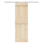 Kit Binari Porta Scorrevole 183 cm Acciaio Inossidabile Argento