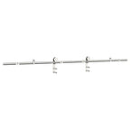 Kit Binari Porta Scorrevole 200 cm Acciaio Inossidabile Argento