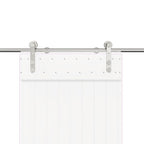 Kit Binari Porta Scorrevole 200 cm Acciaio Inossidabile Argento