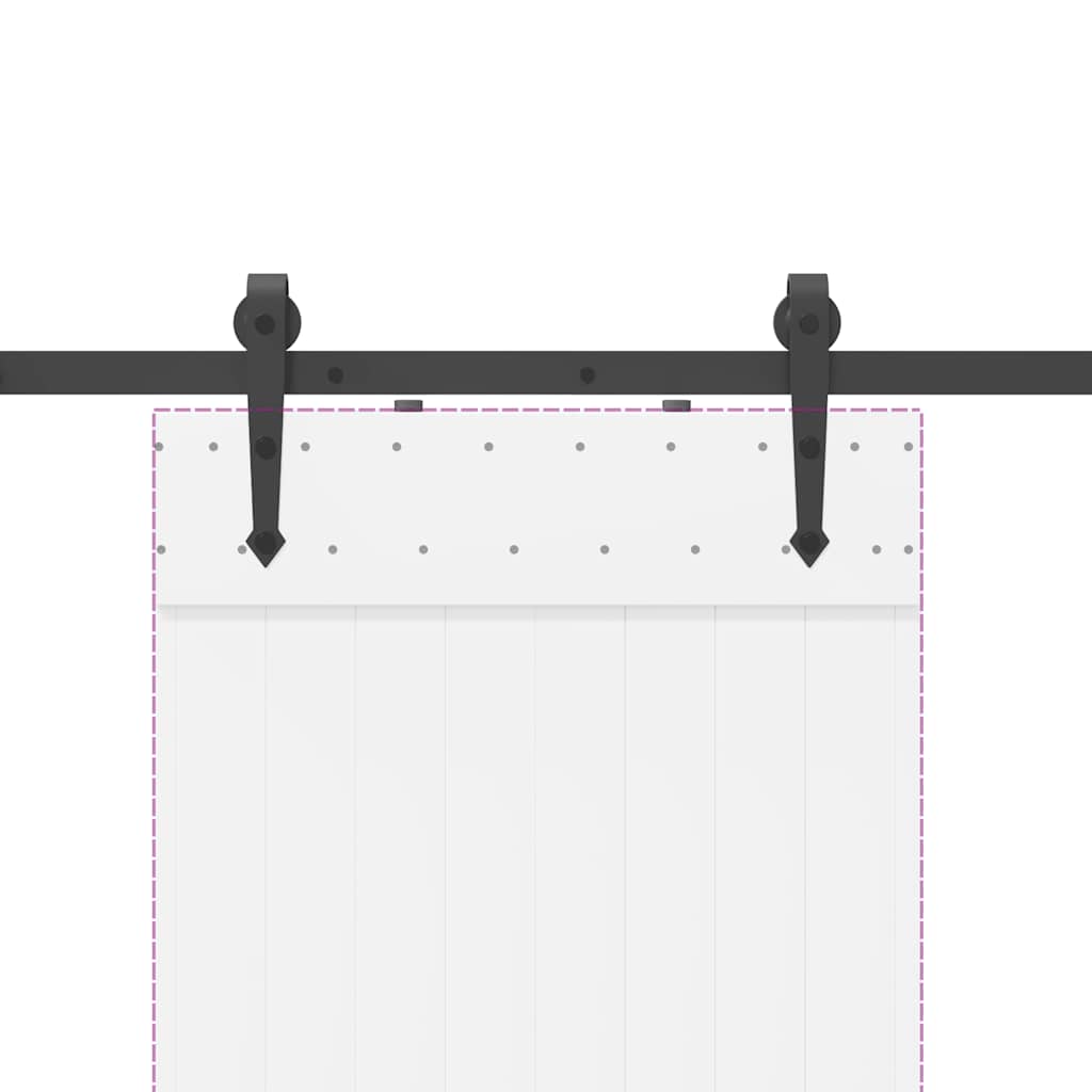 Kit di Binari per Porte Scorrevoli 152,5 cm Acciaio Nero