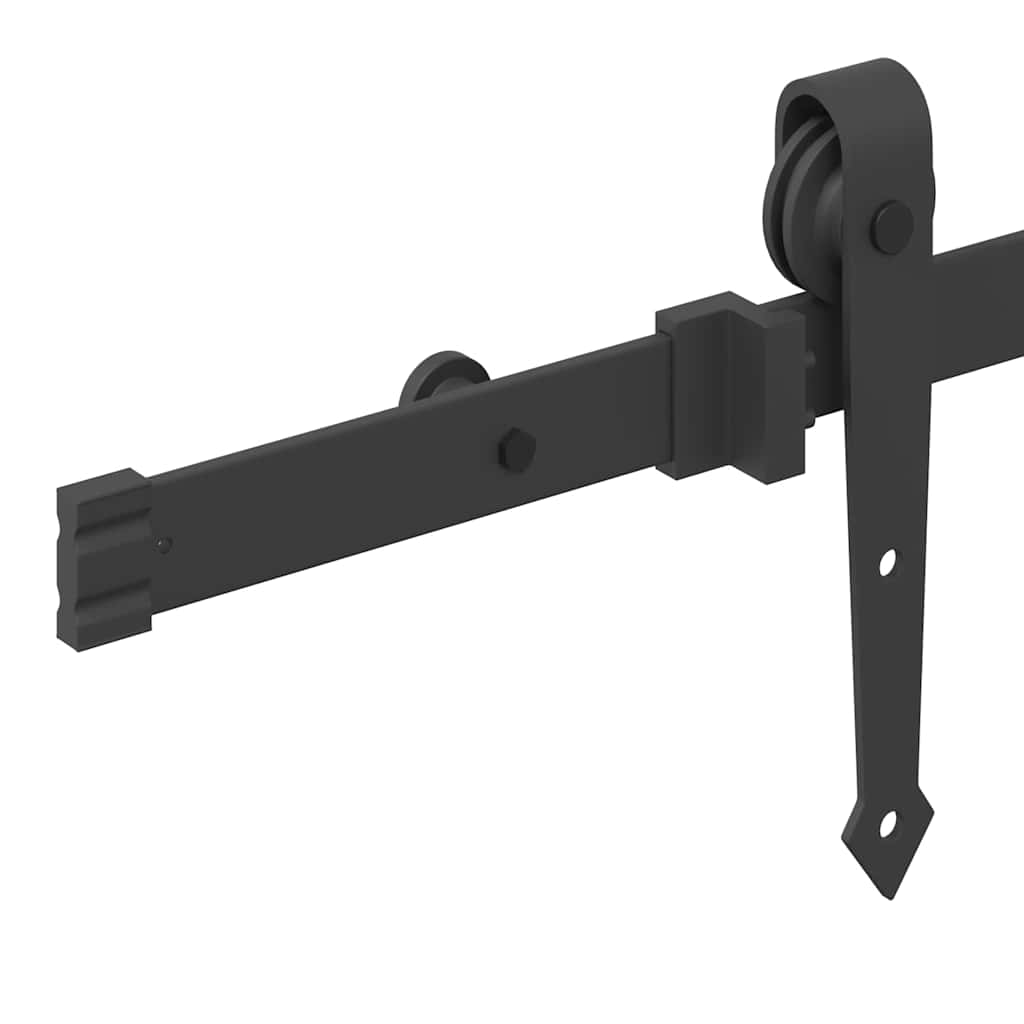 Kit di Binari per Porte Scorrevoli 152,5 cm Acciaio Nero