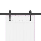 Kit di Binari per Porte Scorrevoli 213,5 cm Acciaio Nero