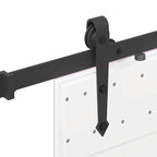 Kit di Binari per Porte Scorrevoli 213,5 cm Acciaio Nero