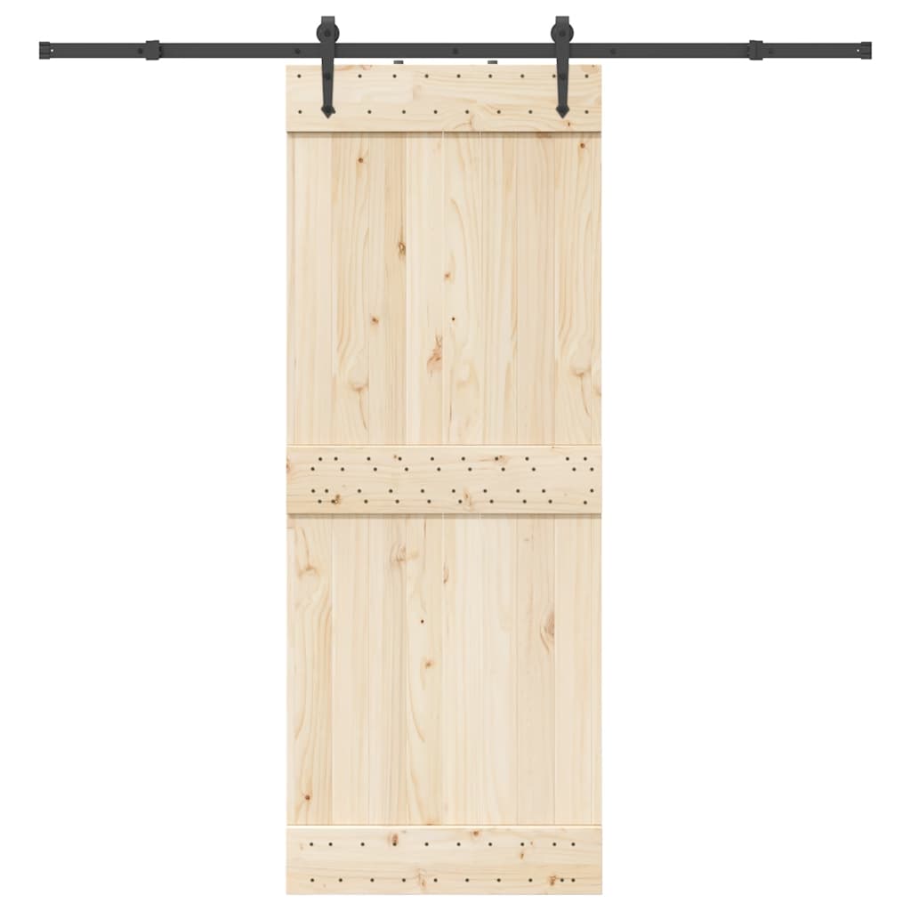Kit di Binari per Porte Scorrevoli 213,5 cm Acciaio Nero