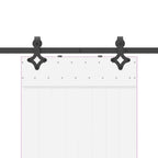 Kit di Binari per Porte Scorrevoli 213,5 cm Acciaio Nero