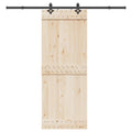 Kit di Binari per Porte Scorrevoli 213,5 cm Acciaio Nero