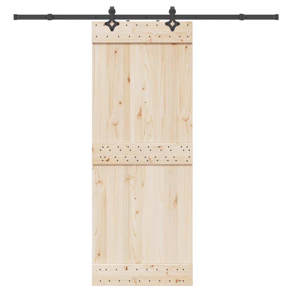 Kit di Binari per Porte Scorrevoli 213,5 cm Acciaio Nero