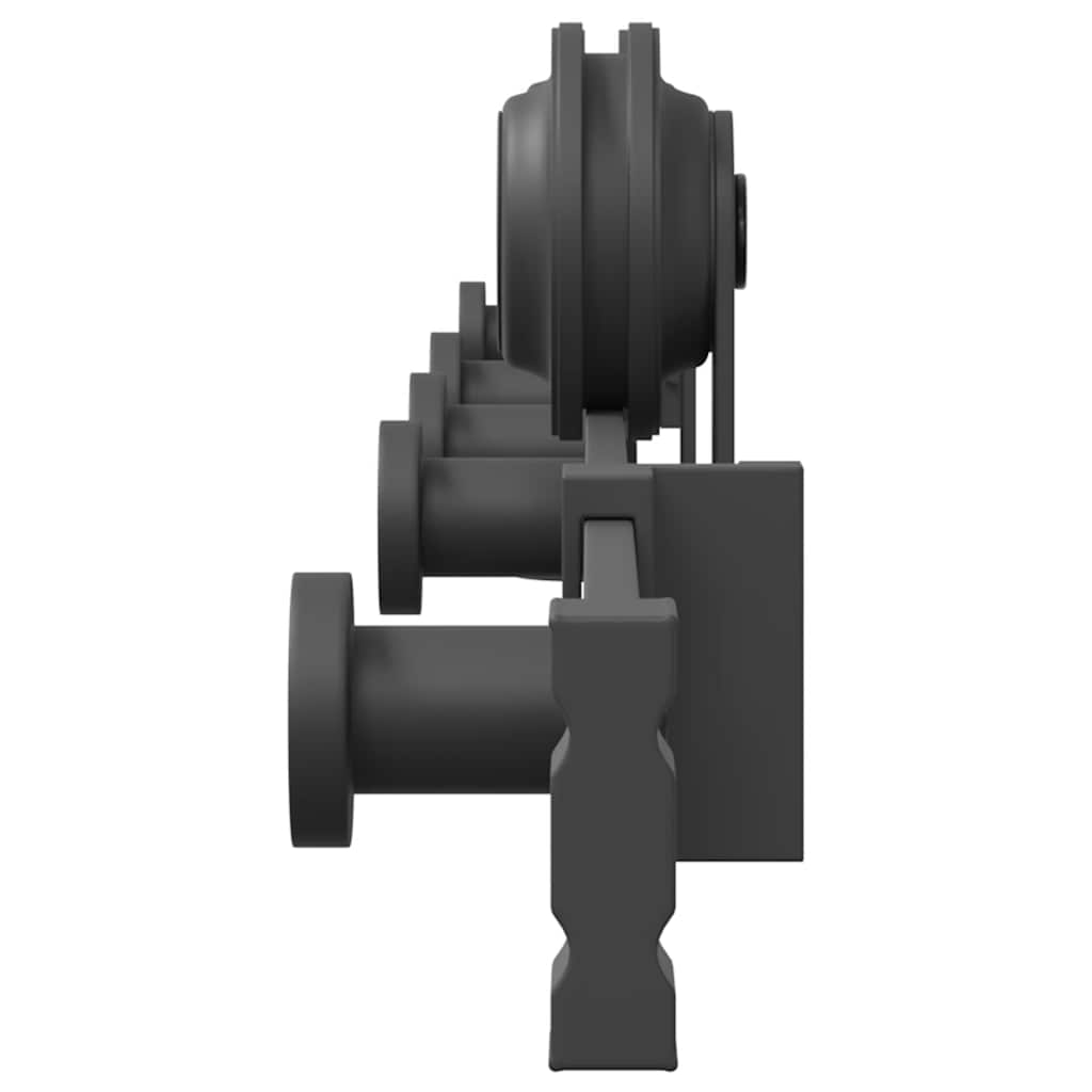 Kit di Binari per Porte Scorrevoli 152,5 cm Acciaio Nero