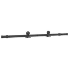 Kit di Binari per Porte Scorrevoli 152,5 cm Acciaio Nero