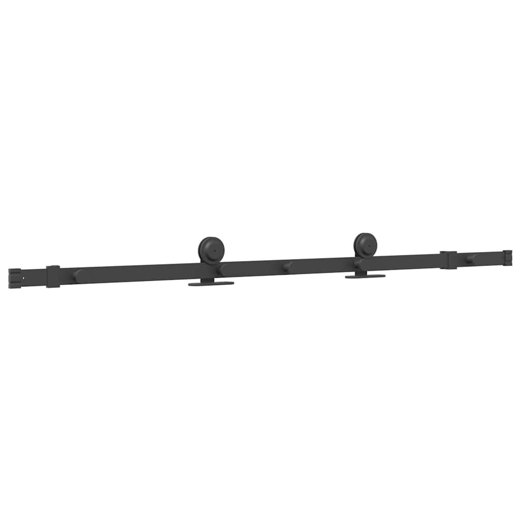 Kit di Binari per Porte Scorrevoli 152,5 cm Acciaio Nero